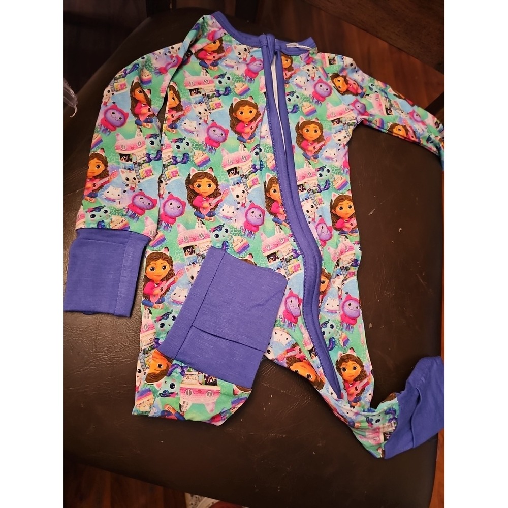 Gabbys Dollhouse Purple Bamboo  Zippy Double Zipper 0 TO 3 Months